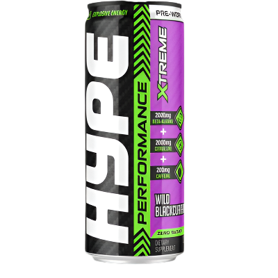 Hype Pre Workout Ready To Drink - 24x330ml - Blackcurrant