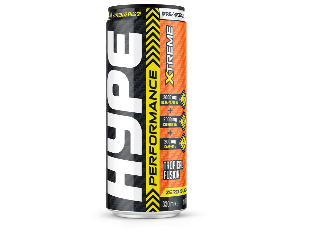 Hype Pre Workout Ready To Drink - 24x330 ml - Tropical Fusion (Mango & Pineapple)